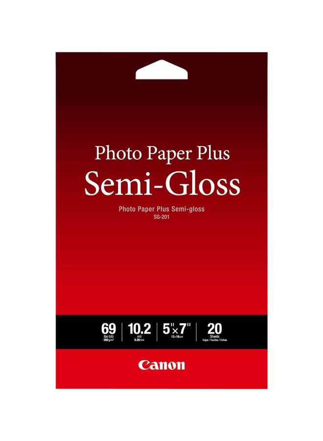 20-Sheets Semi-Gloss Plus Photo Paper