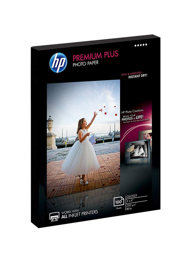 100-Piece Premium Plus Photo Paper