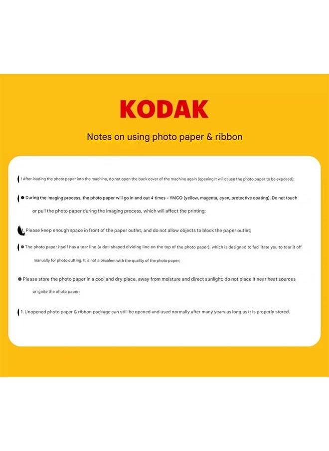 KODAK Dock Plus & Dock Photo Printer Cartridge PHC-80 – Cartridge Refill & Photo Paper- 80 Pack