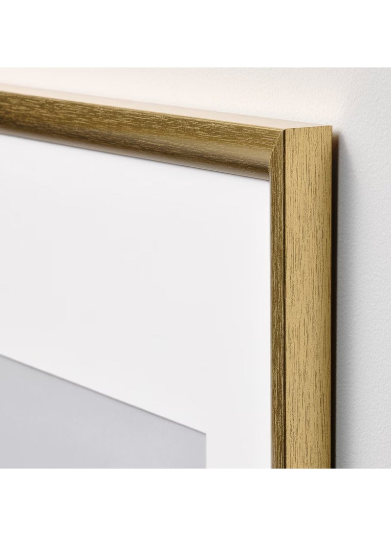 Picture Frame Gold-Colour Plastic & Fibreboard 30x40 cm