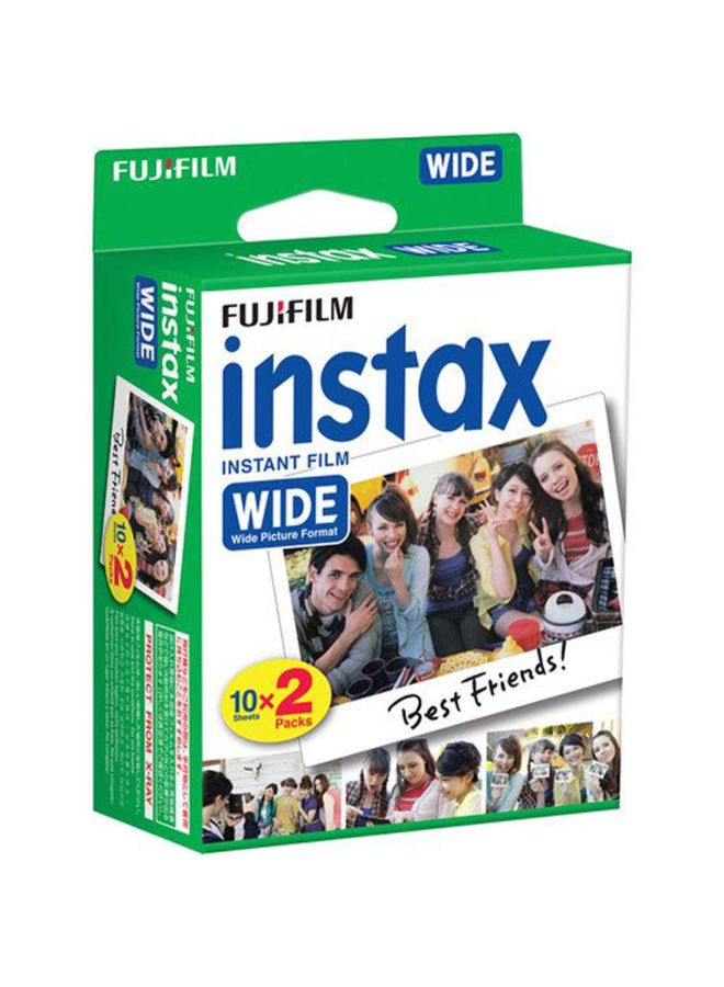 Pack Of 100 Instax Wide Instant Film Multicolour