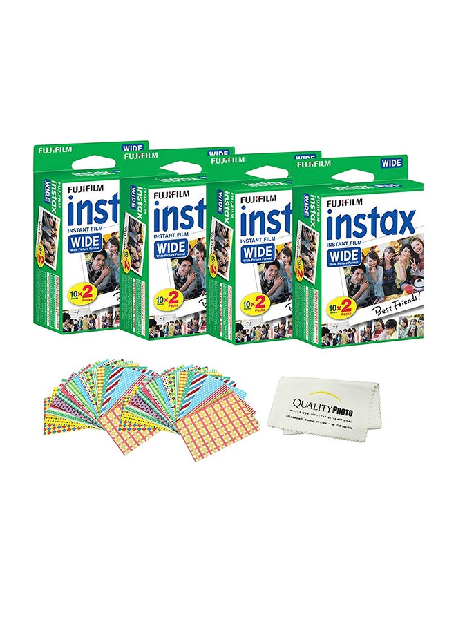 Pack Of 80 Instax Wide Instant Film Multicolour