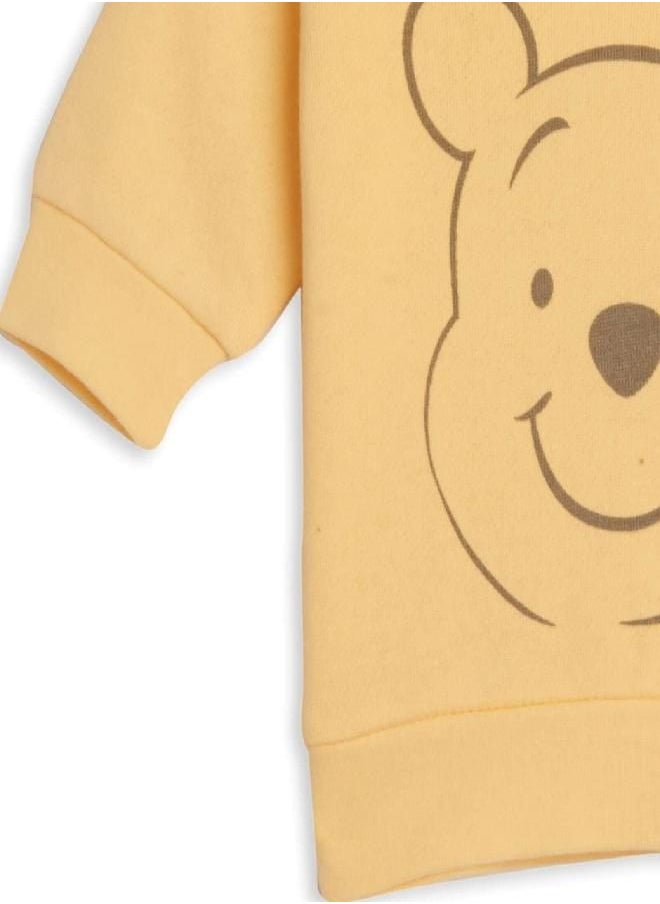 Disney Winnie the Pooh Newborn Baby Boy or Girl 3 Piece Outfit Set: Hoodie Bodysuit Pants Winnie the Pooh Newborn