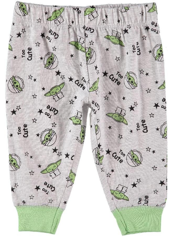 Star Wars Mandalorian The Child Baby Boys Baby Yoda Clothing 3-Piece Set - Baby Boy Clothes with Bodysuit, Pants, and Hat (Grey/Green/Orange, 0-3M)