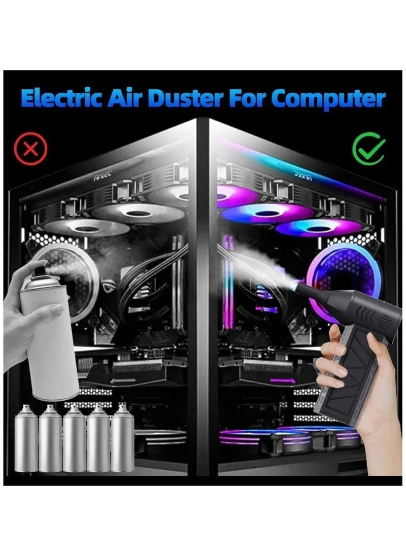 Jet Dry Mini Blower, 130000 RPM Portable Mini Hand Powerful Jet Blower, Super Jet Fan Adjustable Speeds and Rechargeable, Turbo Powered Mini Blower Air Duster for Car, Cleaning, Camping, Outdoors