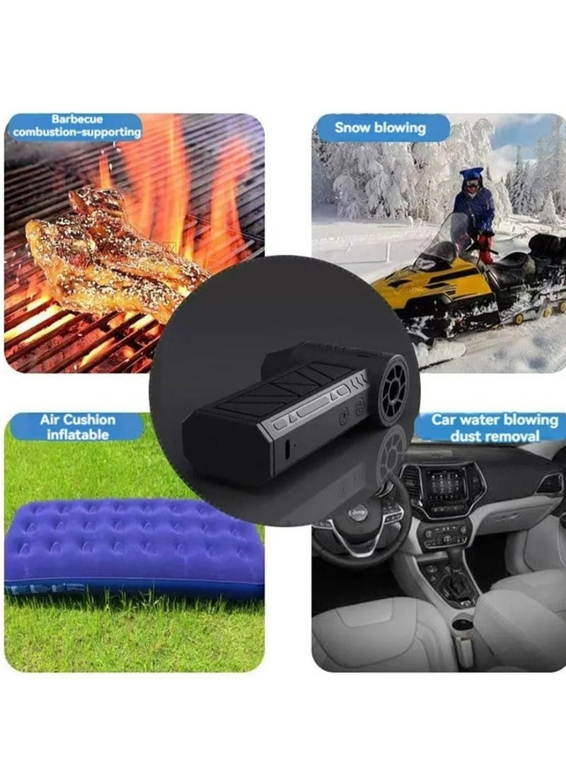 Jet Dry Mini Blower, 130000 RPM Portable Mini Hand Powerful Jet Blower, Super Jet Fan Adjustable Speeds and Rechargeable, Turbo Powered Mini Blower Air Duster for Car, Cleaning, Camping, Outdoors
