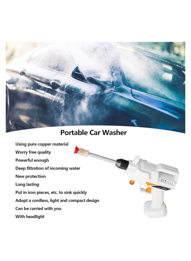 DOUBLE BULL Cordless Portable Pressure Washer Gun Electric High Pressure Cleaner 650W 55Bar Handheld Power Washer Gun for Outdoor Use for Cleaning Car