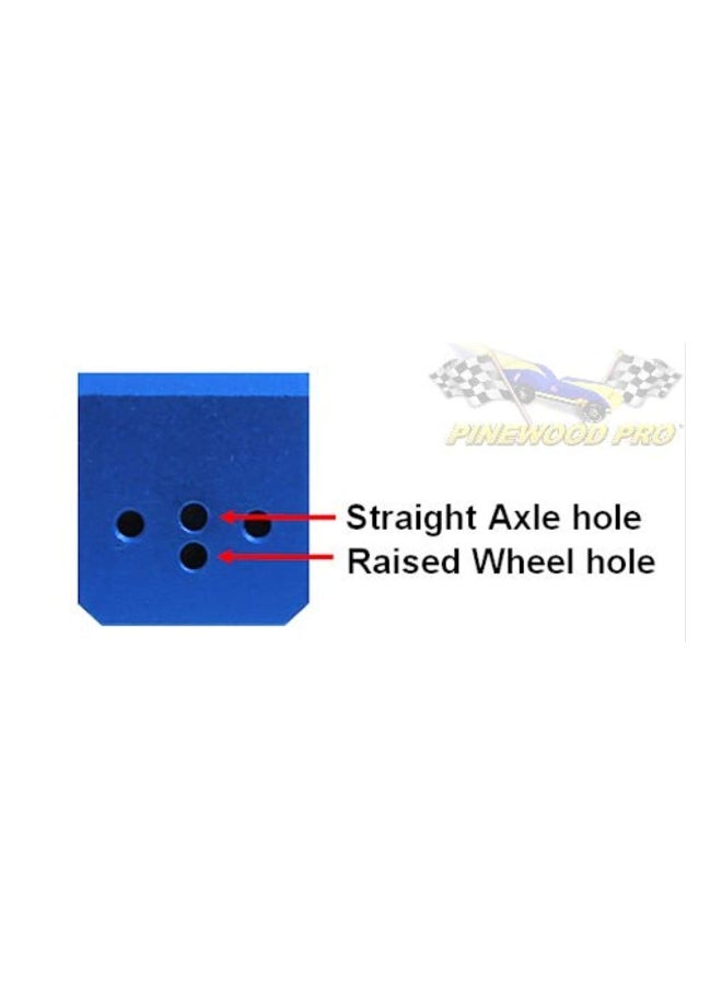Straight Axle Drilling Holes Tool Blue 3 x 1 x 1inch
