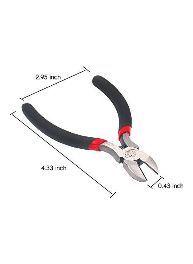 3-Piece Wire Cutter Set Silver/Black/Red