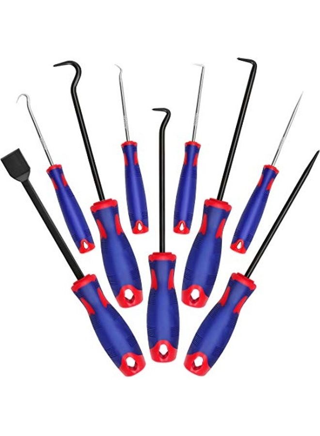 9-Piece Precision Hooks With Scraper Multicolour