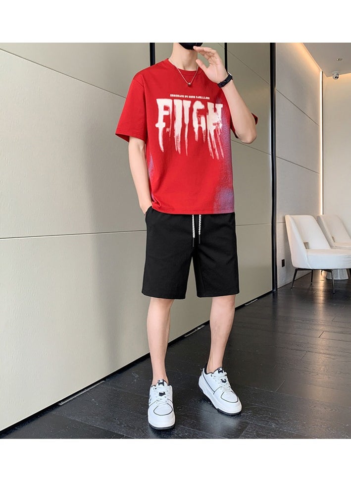 2024 New Short Sleeved T-shirt Casual Sports Set