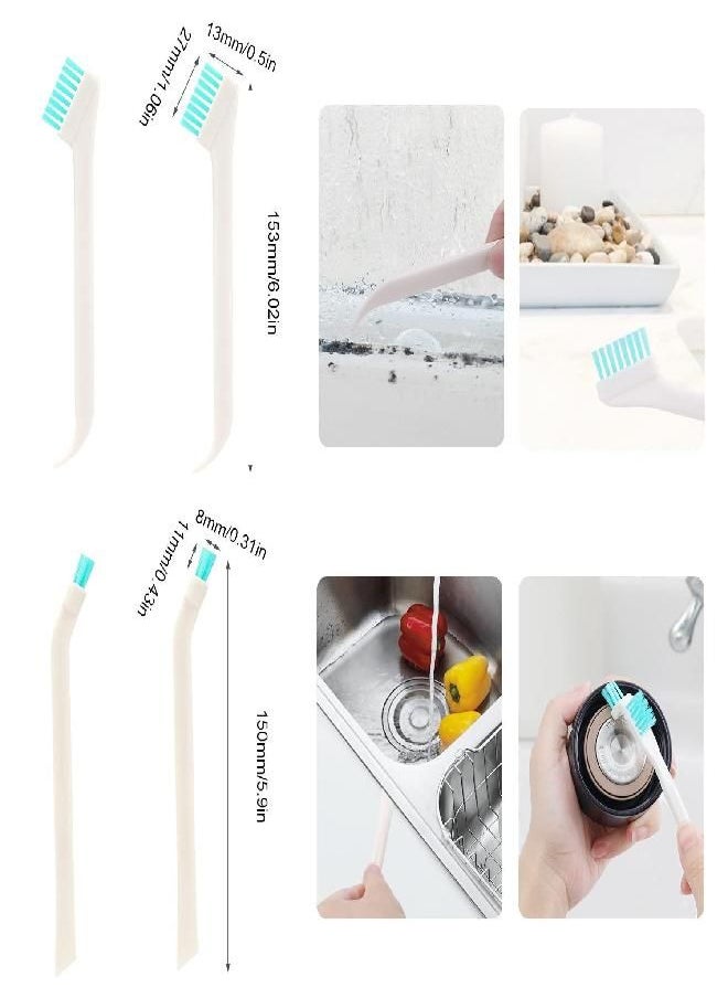 SAVITA 16Pcs Small Household Cleaning Brushes, Tiny Cleaning Brush Set Micro Scrubber 8 in 1 Detail Sponge Cleaning Brush Small Holes Corner Space Keyboard Bottle Tile