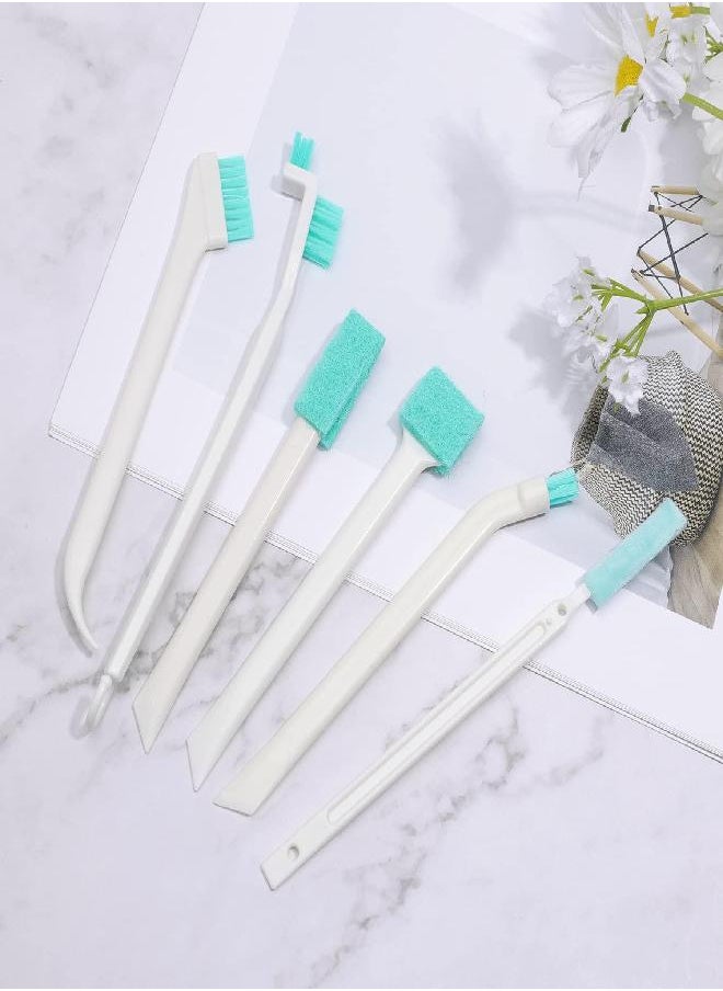 SAVITA 16Pcs Small Household Cleaning Brushes, Tiny Cleaning Brush Set Micro Scrubber 8 in 1 Detail Sponge Cleaning Brush Small Holes Corner Space Keyboard Bottle Tile