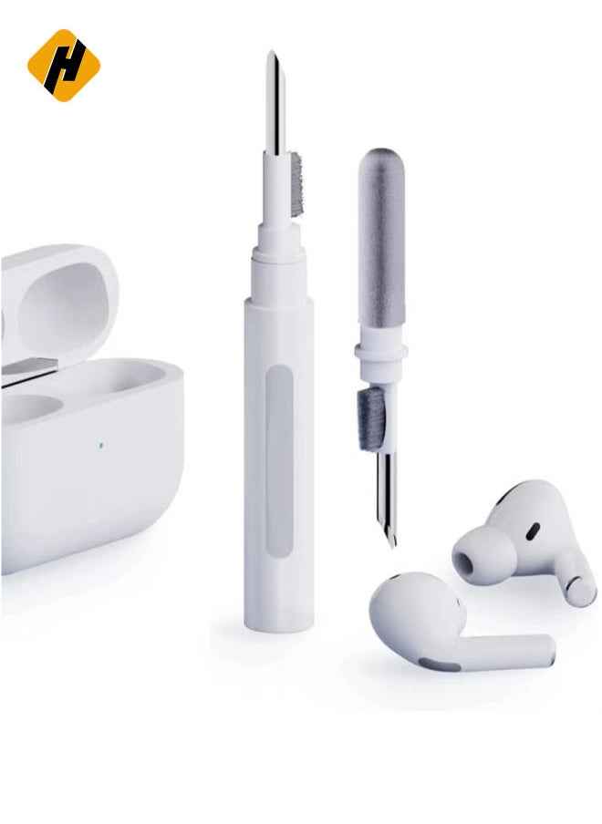 Cleaner Kit for Airpods Pro 1 2 Multi-Function Cleaning Pen Soft Brush for Bluetooth Earphones Case, Wireless Earphones, Wireless Earbuds Cleaning Tools for Huawei Samsung MI Earbuds-White