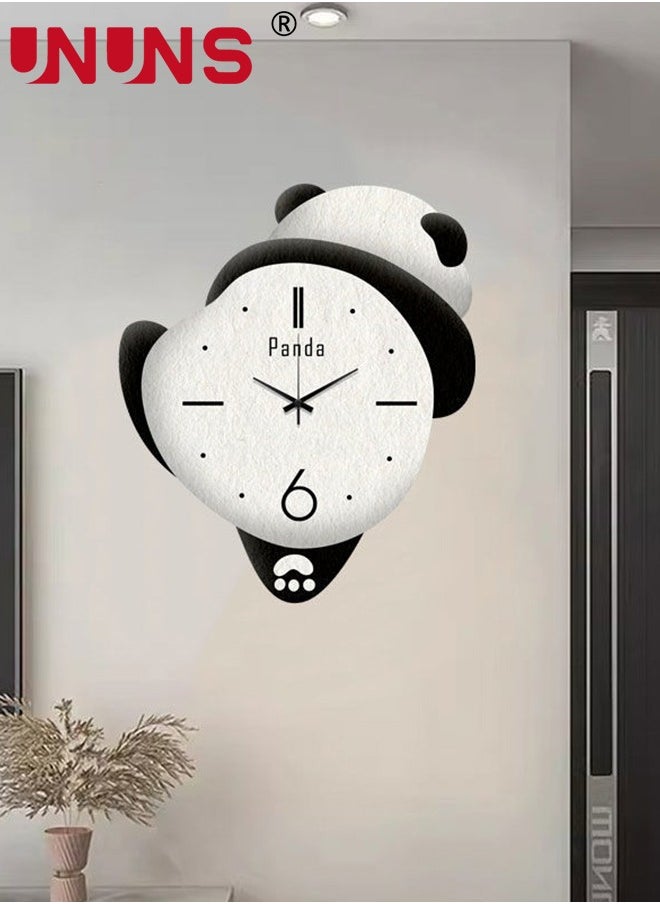 Wall Clocks For Living Room Decor,Modern Wall Clock,Panda Decorative Wall Clock,Large Wall Clock,Battery Operated Big Clock Silent Non Ticking,30x25cm