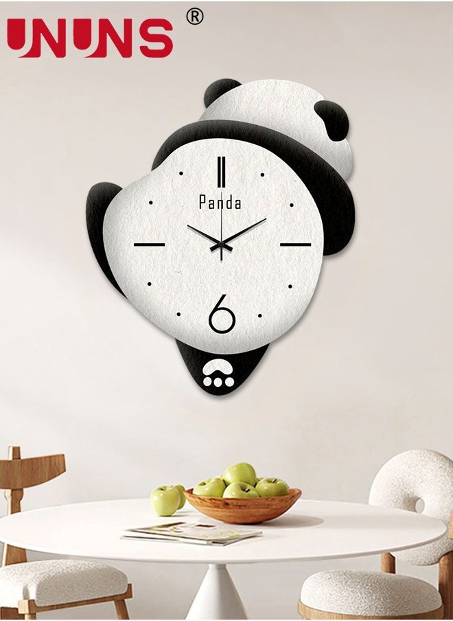 Wall Clocks For Living Room Decor,Modern Wall Clock,Panda Decorative Wall Clock,Large Wall Clock,Battery Operated Big Clock Silent Non Ticking,30x25cm