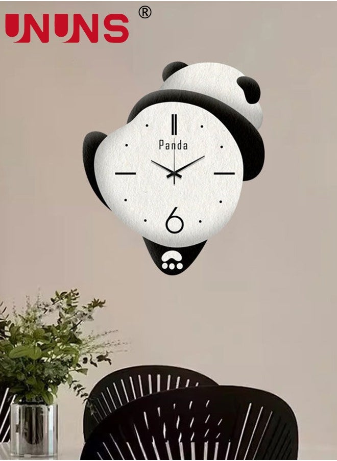 Wall Clocks For Living Room Decor,Modern Wall Clock,Panda Decorative Wall Clock,Large Wall Clock,Battery Operated Big Clock Silent Non Ticking,30x25cm