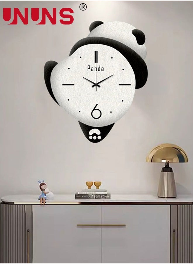 Wall Clocks For Living Room Decor,Modern Wall Clock,Panda Decorative Wall Clock,Large Wall Clock,Battery Operated Big Clock Silent Non Ticking,30x25cm