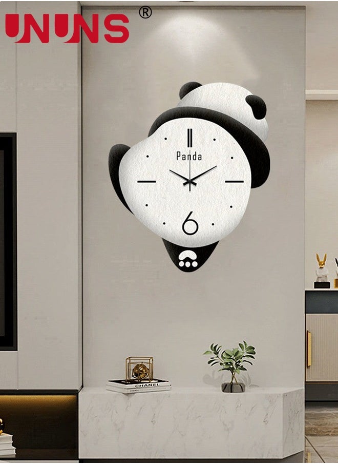 Wall Clocks For Living Room Decor,Modern Wall Clock,Panda Decorative Wall Clock,Large Wall Clock,Battery Operated Big Clock Silent Non Ticking,30x25cm