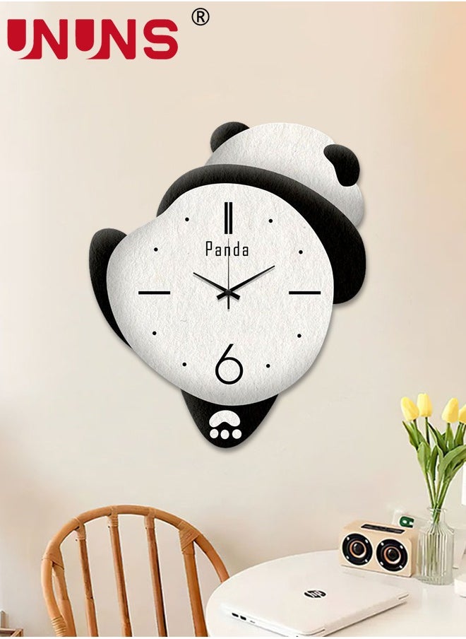 Wall Clocks For Living Room Decor,Modern Wall Clock,Panda Decorative Wall Clock,Large Wall Clock,Battery Operated Big Clock Silent Non Ticking,30x25cm