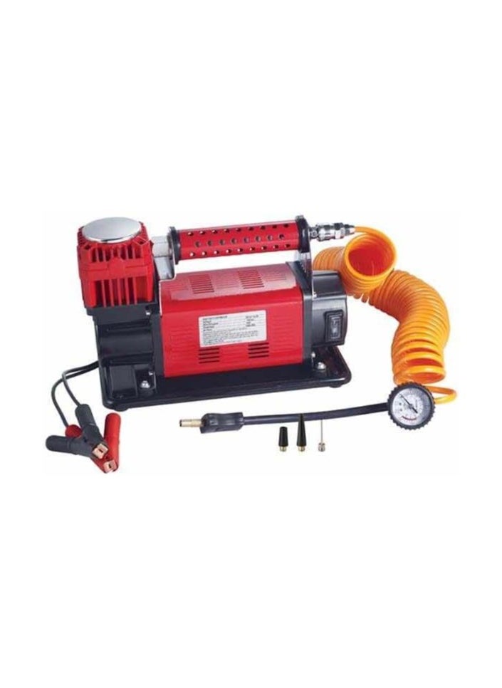 Heavy-Duty Multi-Functional Compressor Strong Power Auto Inflatable Air Pump with Pressure Monitoring Portable Air Compressor, 160 LPM, 150 PSI, with Pressure Gauge, 3 M Hose, 1.5 HP