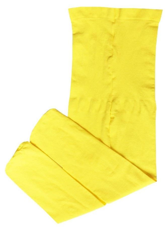 CHUNG Girls Light Weight High Stretchy Footed Legging Lights Students Ballet Bottom, Yellow, 2-3Y