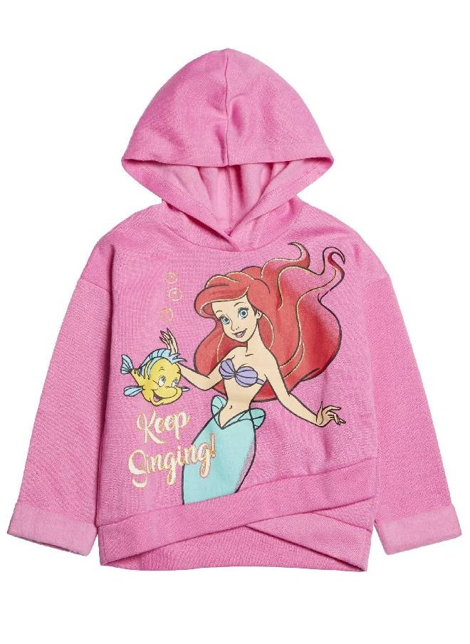 Disney Little Mermaid Princess Ariel Little Girls Pullover Hooded Legging Set 5