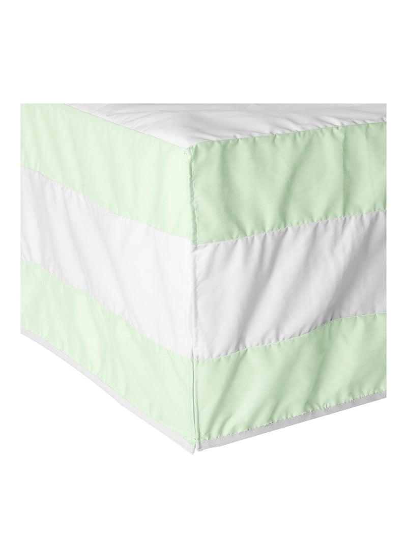 Sweet Lodge Collection Crib Skirt/Dust Ruffle In Mint