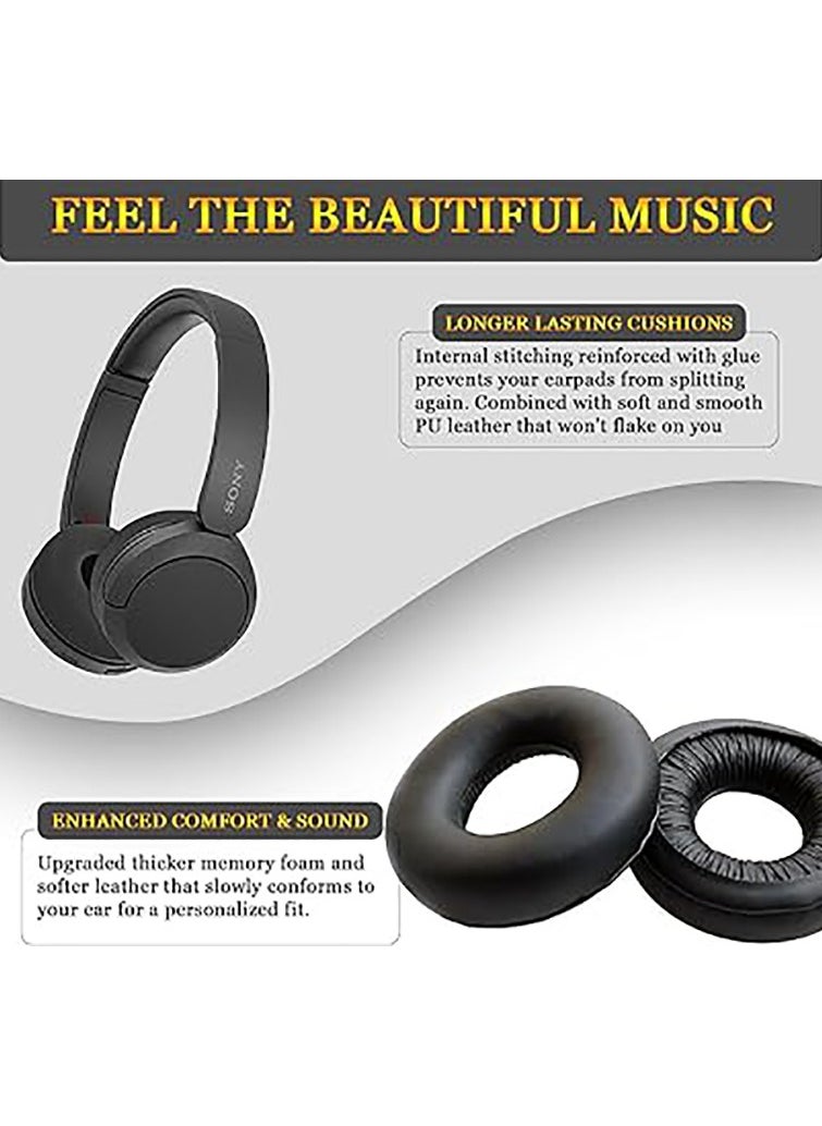 Replacement Earpads for Sony WH-CH520 Headphones,Compatibel WH-CH520, Replacement Ear Pads,Upgraded Ear Covers with Soft Protein Leather,Optimized Noise Isolation Memory Foam (Black)