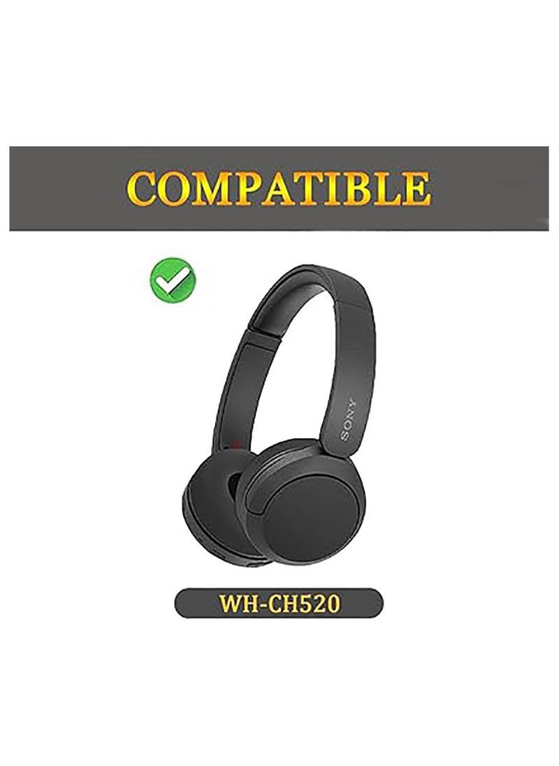 Replacement Earpads for Sony WH-CH520 Headphones,Compatibel WH-CH520, Replacement Ear Pads,Upgraded Ear Covers with Soft Protein Leather,Optimized Noise Isolation Memory Foam (Black)