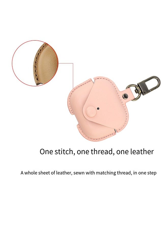 AirPods Pro 2 Case Leather Case Cover with Keychain Compatible with Apple AirPods Pro 2nd Generation 2022 Pink