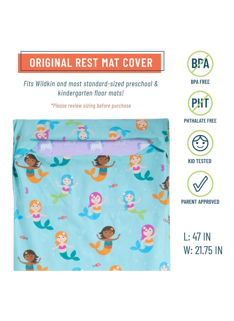 100% Cotton Kids Nap Mat Cover And Girls Sewn In Flap Pillowcase Design