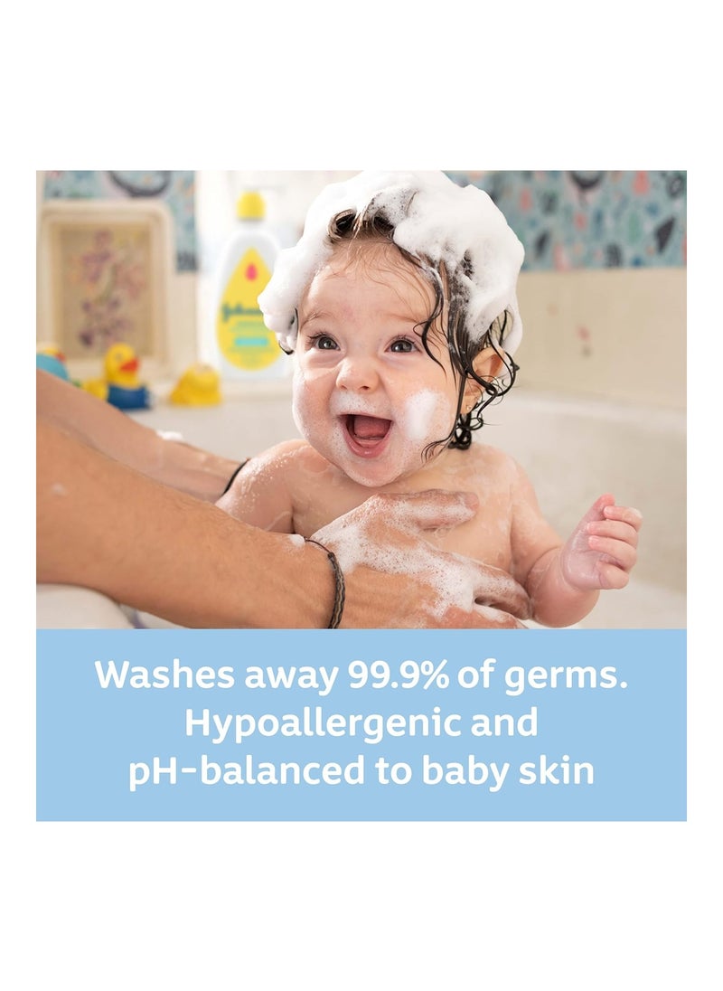 Tear-Free, Sulfate-Free & Hypoallergenic Bath Wash & Shampoo For Sensitive Baby Skin, Washes Away 99.9% Germs, Clear, 18.7 Fl Oz (Pack Of 2)