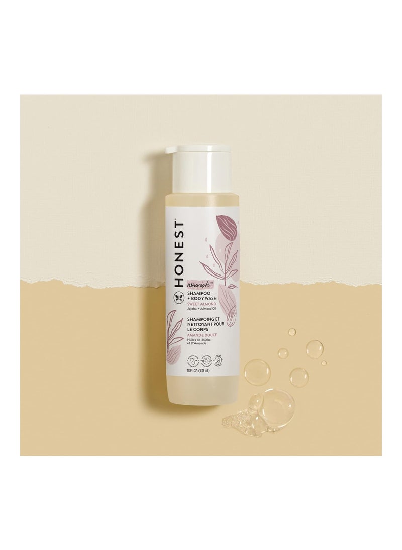Gently Nourishing Shampoo & Body Wash, Sweet Almond, 10 Fl Oz