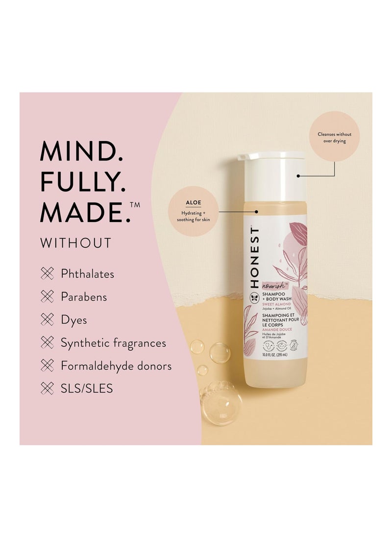 Gently Nourishing Shampoo & Body Wash, Sweet Almond, 10 Fl Oz