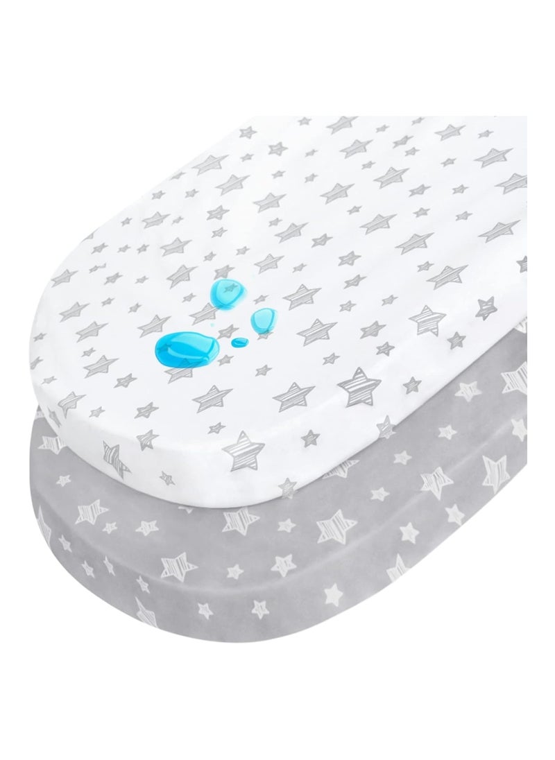 2 Pack Flexible For Different Cradle And Bassinet Mattress Soft Breathable Universal Sheet For Rectangl