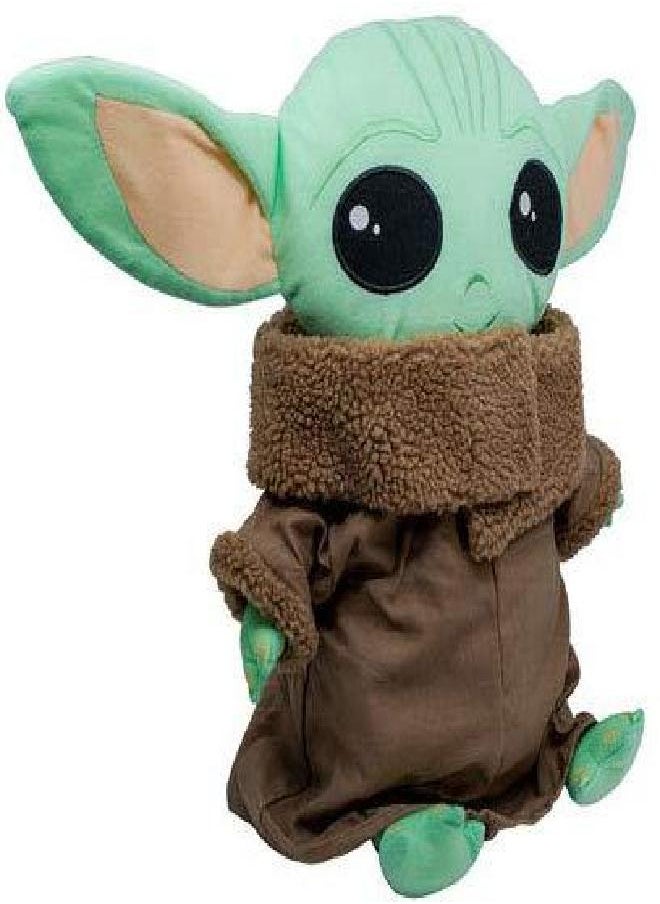 Jay Franco Star Wars The Mandalorian Stylized The Child Plush Stuffed Pillow Buddy Featuring Baby Yoda Grogu - Super Soft Polyester Microfiber, 16 inch