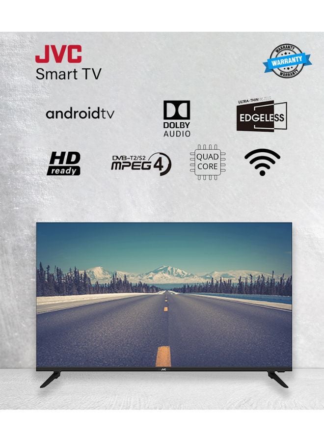 40 Inch Edgeless Full HD LED Android Smart TV with Dolby Audio, 60Hz, Paired with 2.0 Channel 30W Soundbar, Bluetooth, USB, FM Radio LT-40N550+SOUNDBAR Black