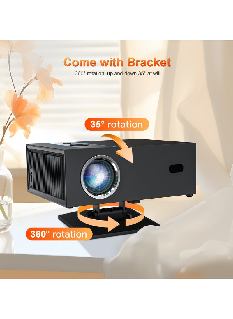 Classic Projector Multifunctional Projector X6 Full HD 1080P Auto Focus Auto Keystone Correction Intelligent Obstacle Avoidance Screen Automatic Alignment Multiple Compatible Interfaces Headset TV Box PC iPad Phone PS4 PS5 USB