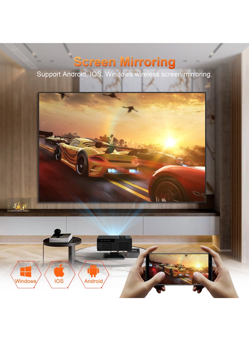 Classic Projector Multifunctional Projector X6 Full HD 1080P Auto Focus Auto Keystone Correction Intelligent Obstacle Avoidance Screen Automatic Alignment Multiple Compatible Interfaces Headset TV Box PC iPad Phone PS4 PS5 USB