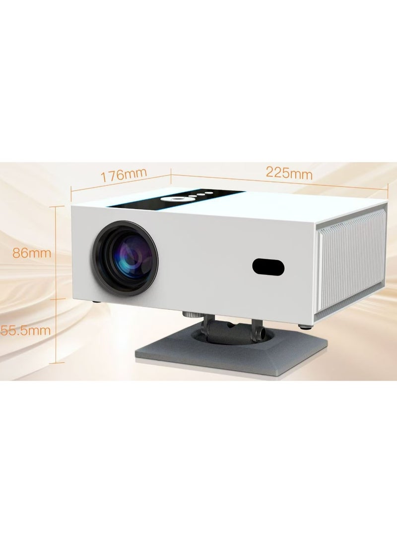 Classic Projector Multifunctional Projector X6 Full HD 1080P Auto Focus Auto Keystone Correction Intelligent Obstacle Avoidance Screen Automatic Alignment Multiple Compatible Interfaces Headset TV Box PC iPad Phone PS4 PS5 USB White