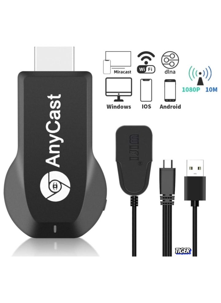 Any Cast HDMI WiFi 1080P Mobile Screen Mirroring Receiver Dongle for TV & Projector – Supports Android, Mac, Windows for Seamless Screen Sharing and Streaming