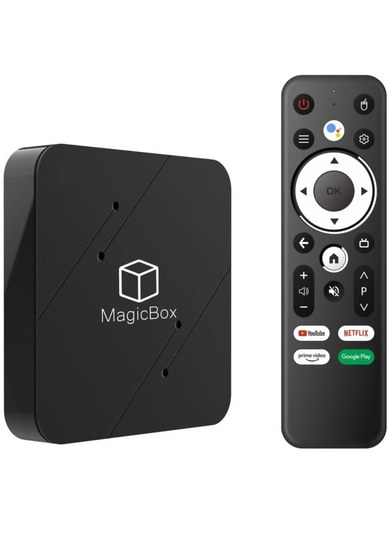 Voice Control Android TV Box | 2GB RAM 16GB ROM | RK3318 Quad-Core Processor | 2.4G/5G Dual Wi-Fi | 4K/8K/3D Supported | Bluetooth 4.0 & USB 3.0 | Seamless Connectivity, Future-Ready Tech | Smart Android TV Box for Ultimate Entertainment