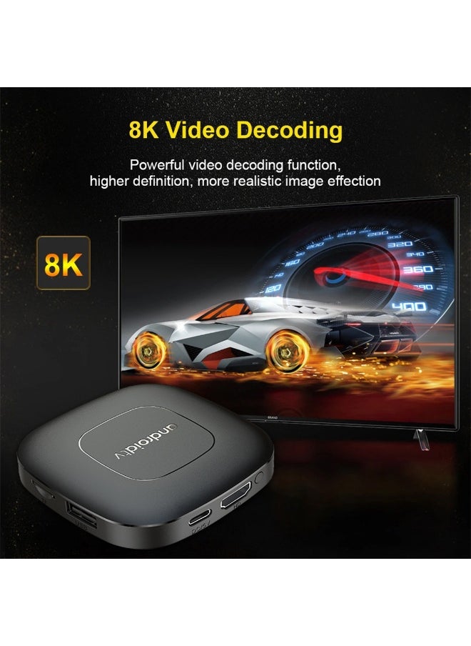 Global Version Smart Streaming Media Player TV Box AllwinnerH313 Android13 2.4G&5G Wifi 4K Mortal T1 Bluetooth Google Assistant