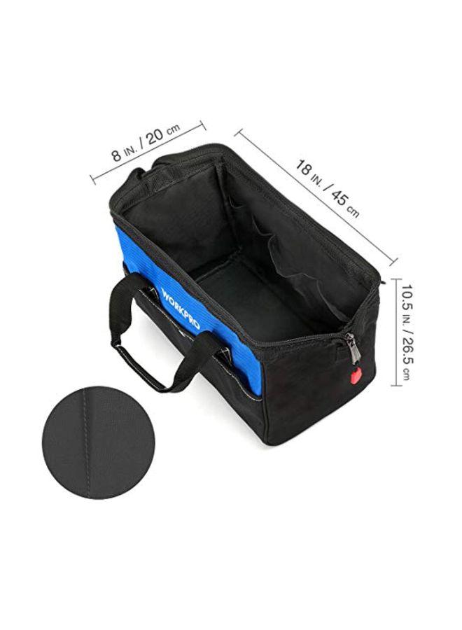 Wide Mouth Storage Tool Bag Black/Blue 18.1x94.5x8.7inch