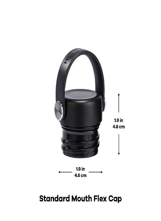 Standard Mouth Flex Straw Cap Black