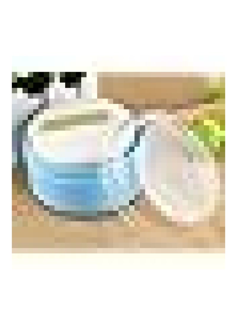 Baby Care 3.5'' Baby After-Bath Powder Puff Kit Container Dispensor Case With Sifter Blue