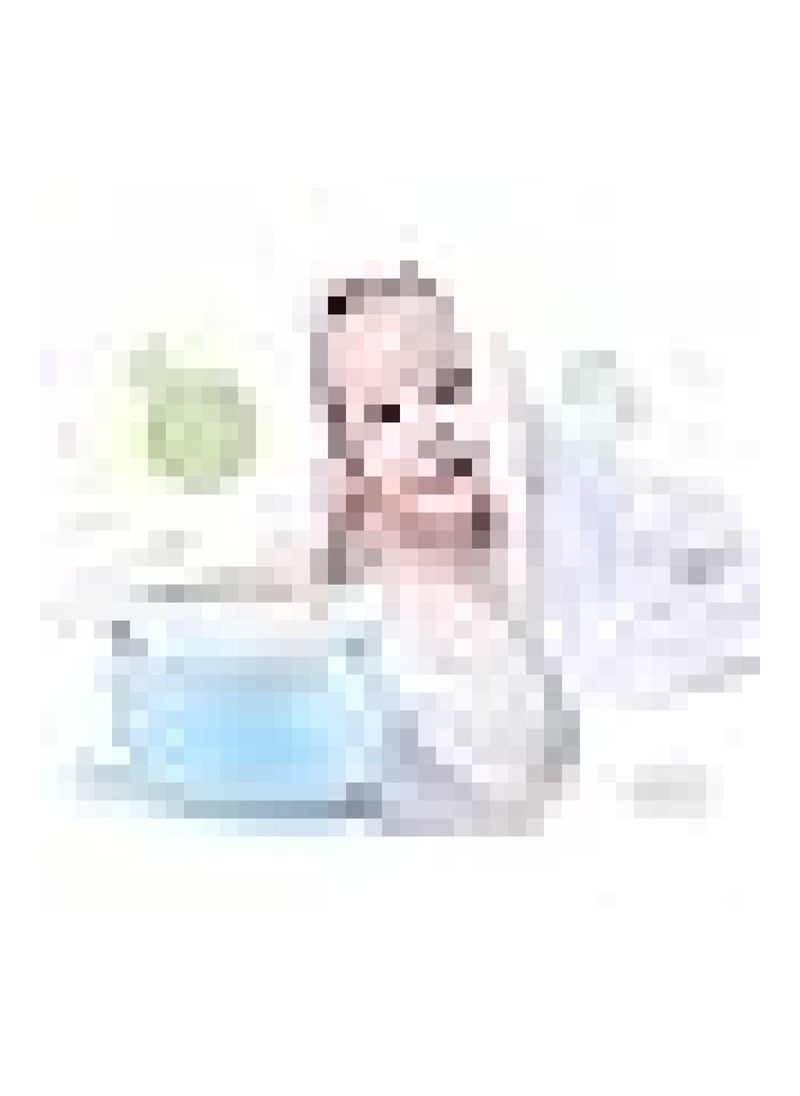 Baby Care 3.5'' Baby After-Bath Powder Puff Kit Container Dispensor Case With Sifter Blue