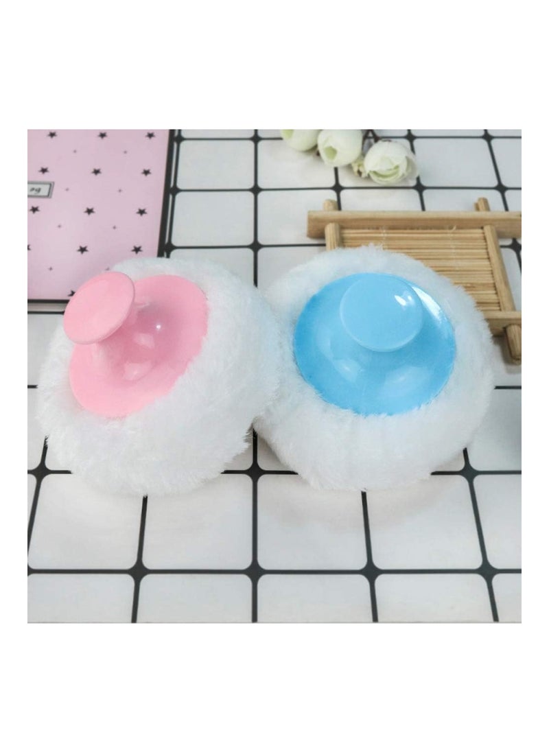 Powder Puff Baby Body Powder Puff With Handle 4Pcs