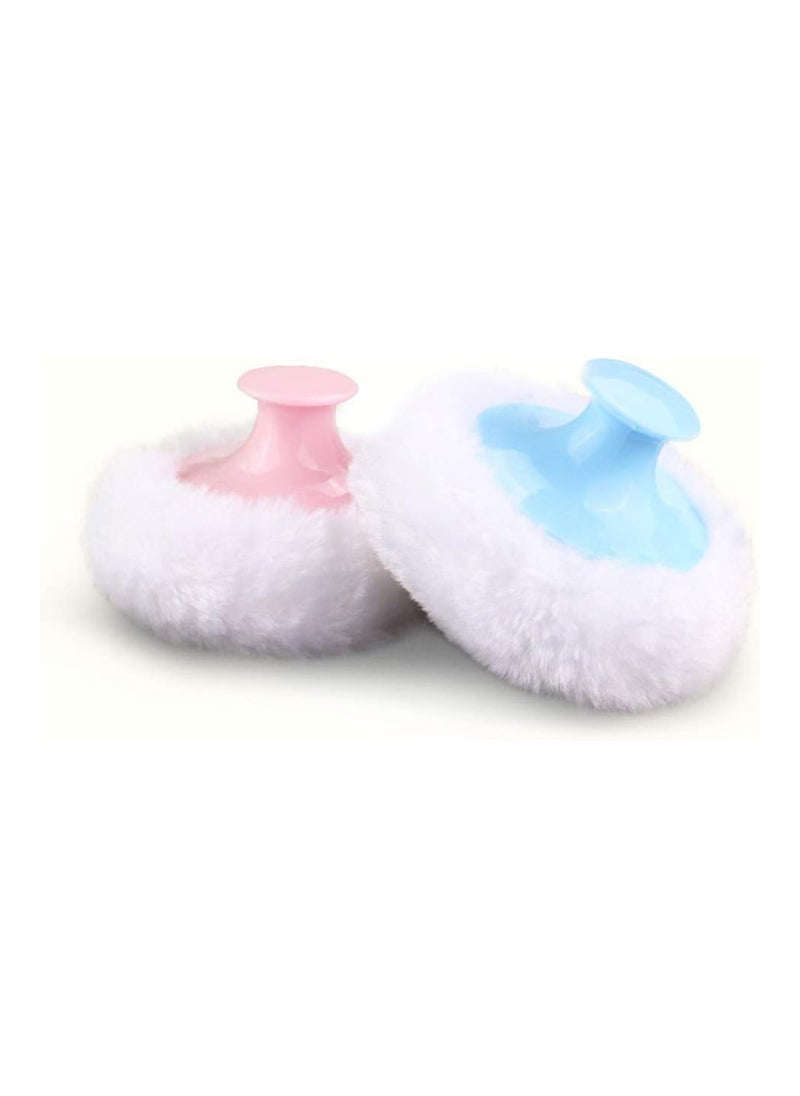 Powder Puff Baby Body Powder Puff With Handle 4Pcs